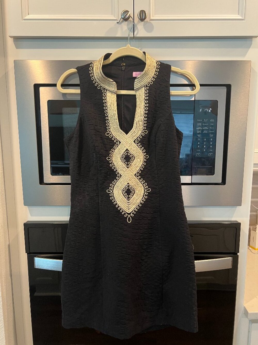 Lilly Pulitzer Mila Shift Dress - Navy & Gold - Size 6
